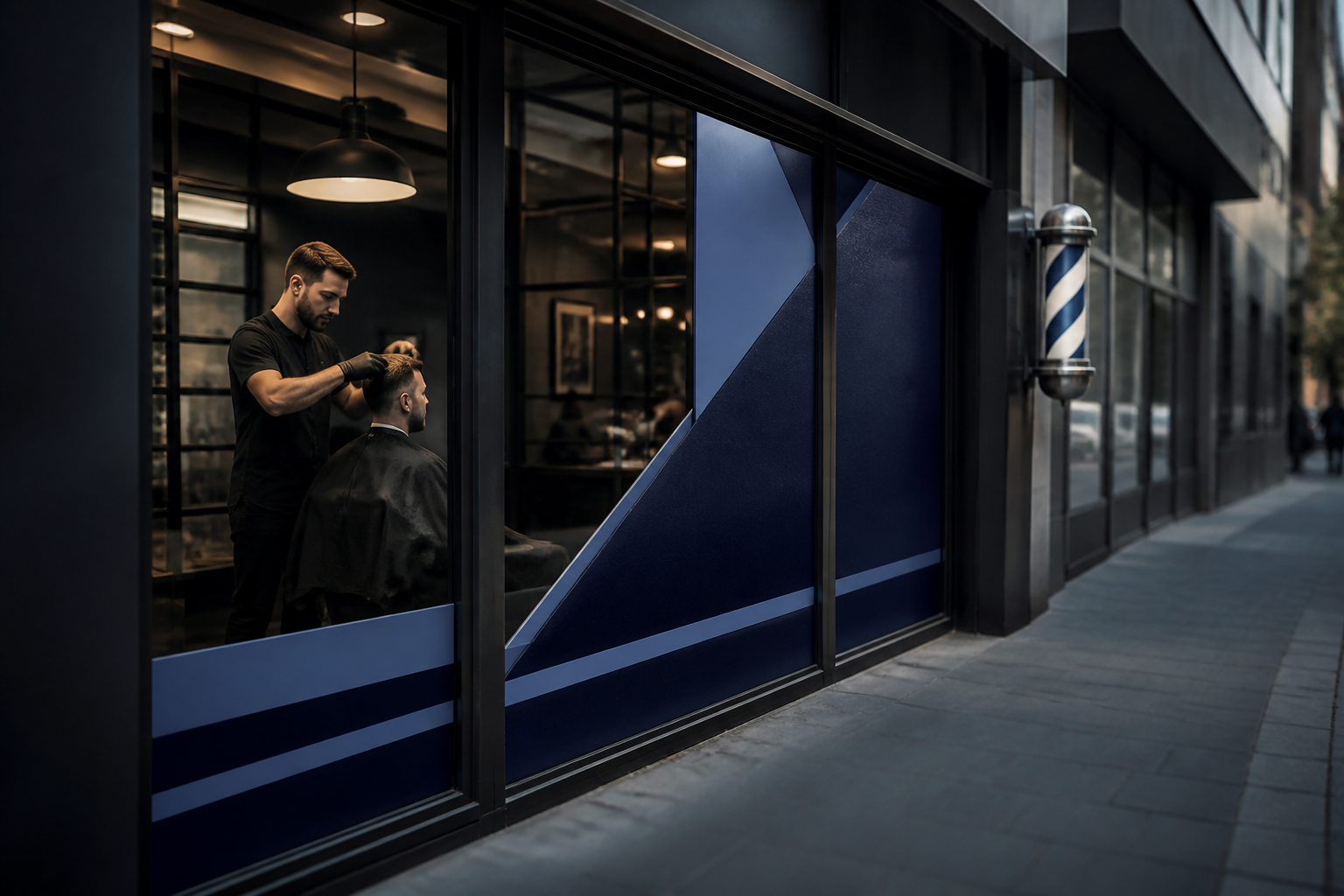 Schaufensterbeklebung für Barbershops: Kunden gewinnen, bevor sie eintreten