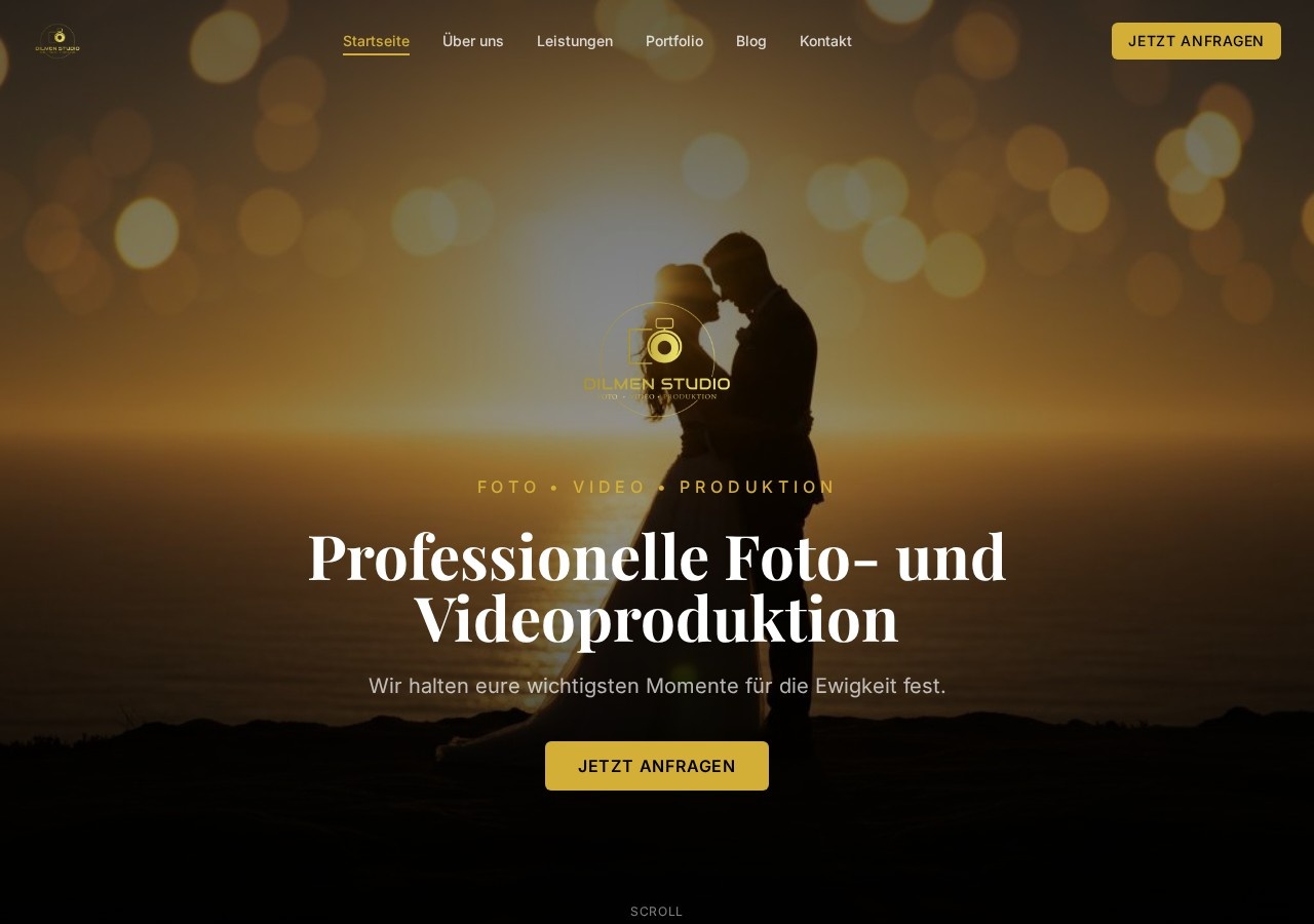 Webdesign-Referenz: Dilmen Studio | Hochzeitsfotograf & Videograf Deutschland