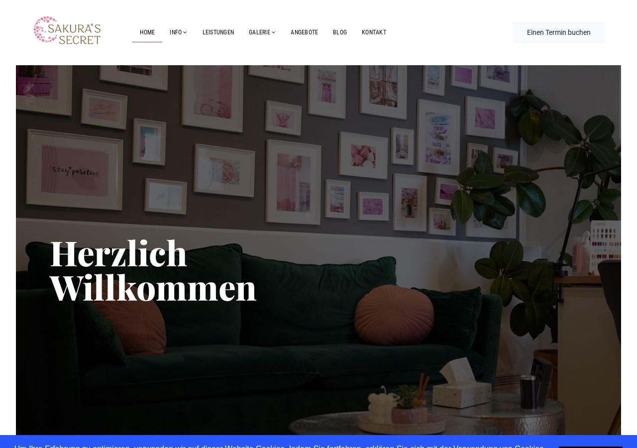 Webdesign-Referenz: SAKURA´S SECRET - Professionelles Waxing & Laser in Freiburg