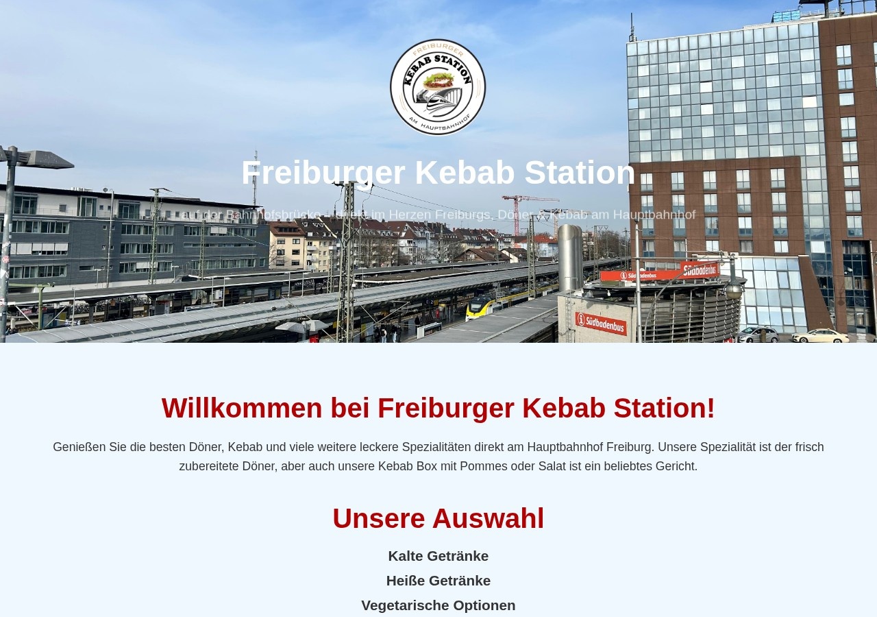 Webdesign-Referenz: Freiburger Kebab Station – Döner, Kebab & mehr in Freiburg
