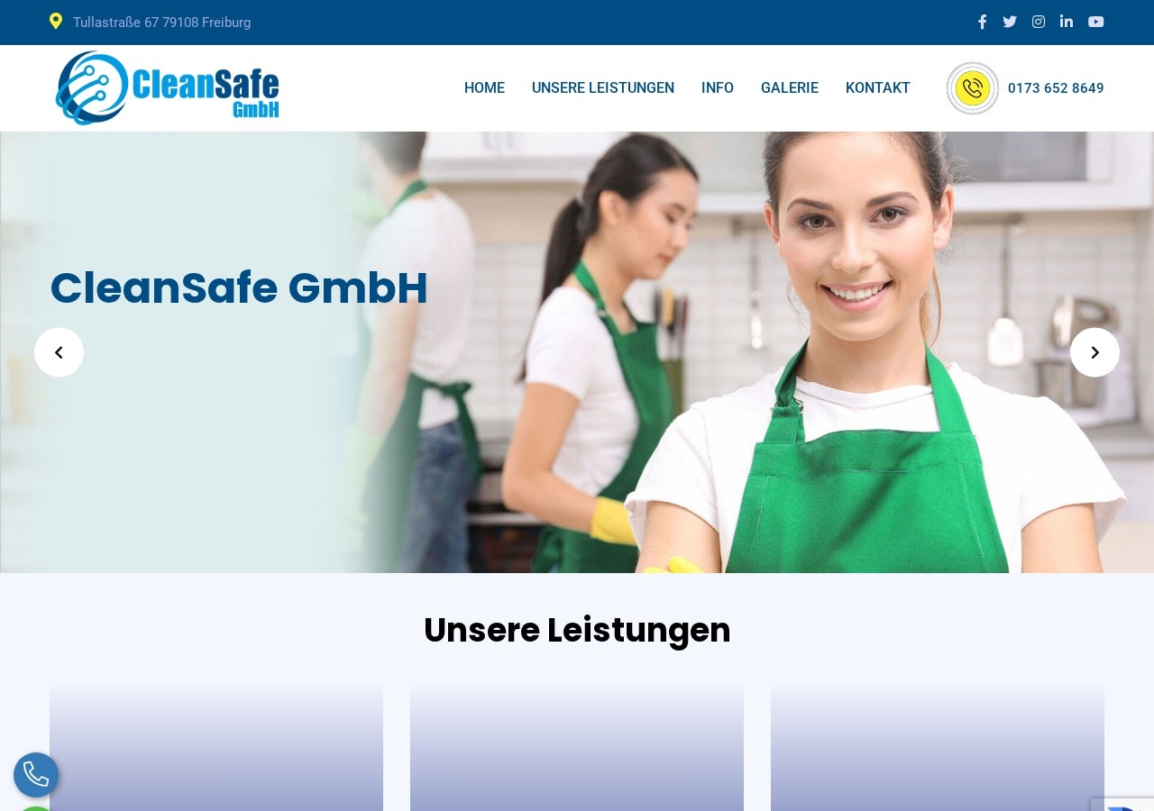 Webdesign-Referenz: CleanSafe GmbH