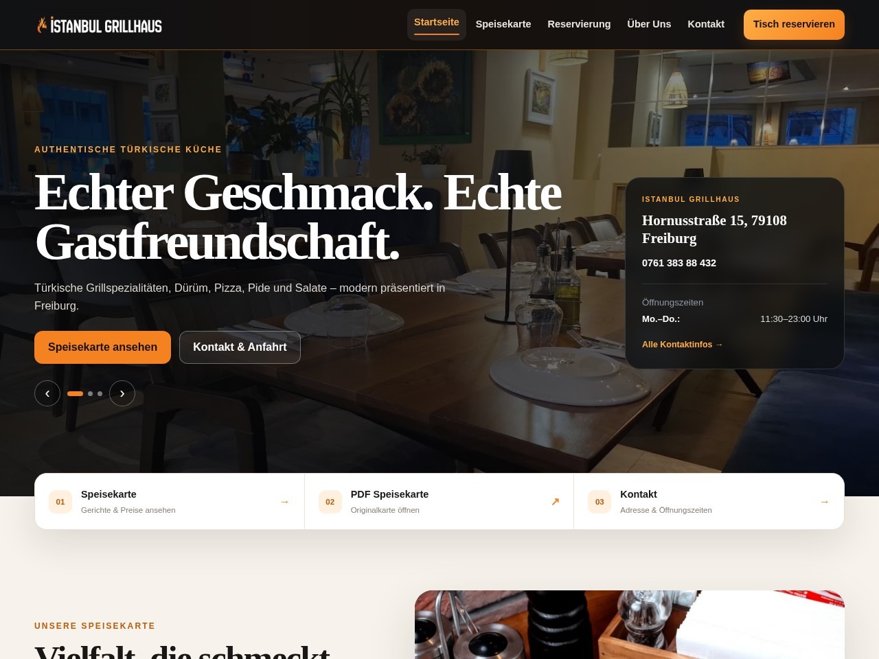 Webdesign-Referenz: Istanbul Grillhaus Freiburg