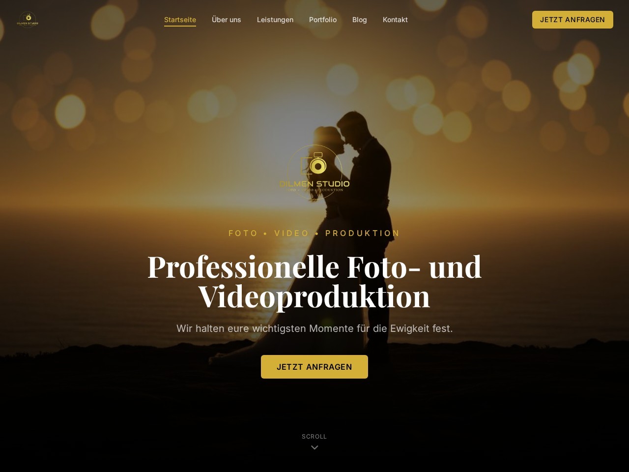 Webdesign-Referenz: Dilmen Studio | Hochzeitsfotograf & Videograf Deutschland